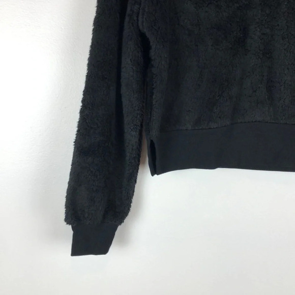 Material Girl Sherpa Black Half Zip Pullover Sweater - Picture 4 of 6